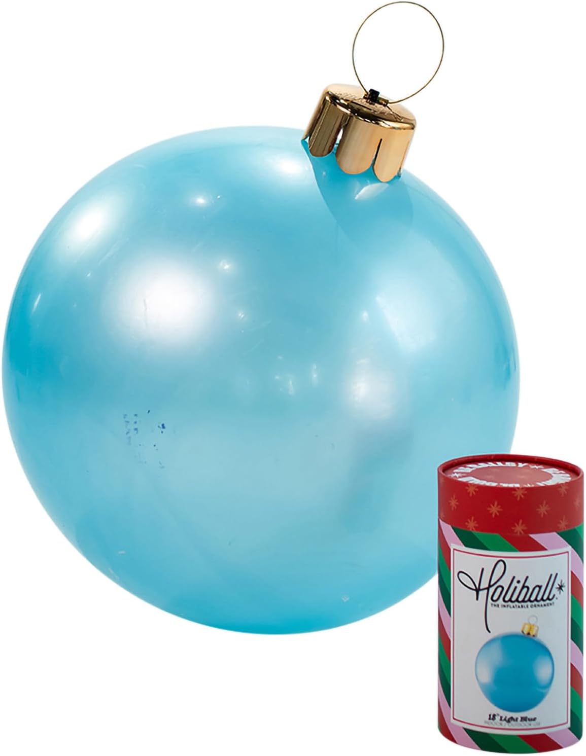 Adorno inflable reutiliz. 18pulg azul para bodas y eventos