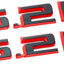 Set emblemas capó 3D 6.2L adhesivo rojo negro