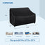 Fundas sofá exterior 85x37x35pulg 3-asientos impermeable negro