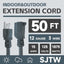 Cable extensión 50ft 3 puntas con tierra uso interior