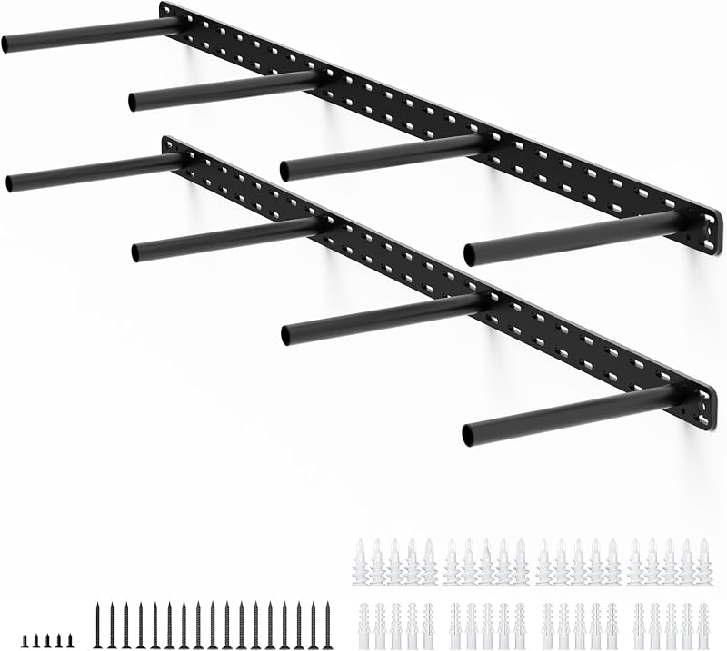2 Soportes Flotantes Metal Ocultos para Estantes 40x8"