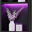 Nicho pared 3 niveles 12x36pulg con luces RGB negro acero
