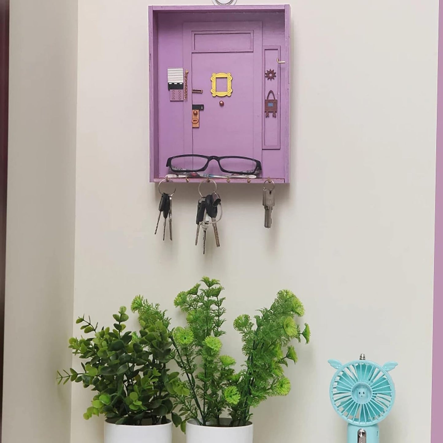 Soporte llaves pared Friends madera decoración hogar