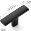 30 Pomos Negros Mate 1-3/4pulg Tiradores Cajones Cocina