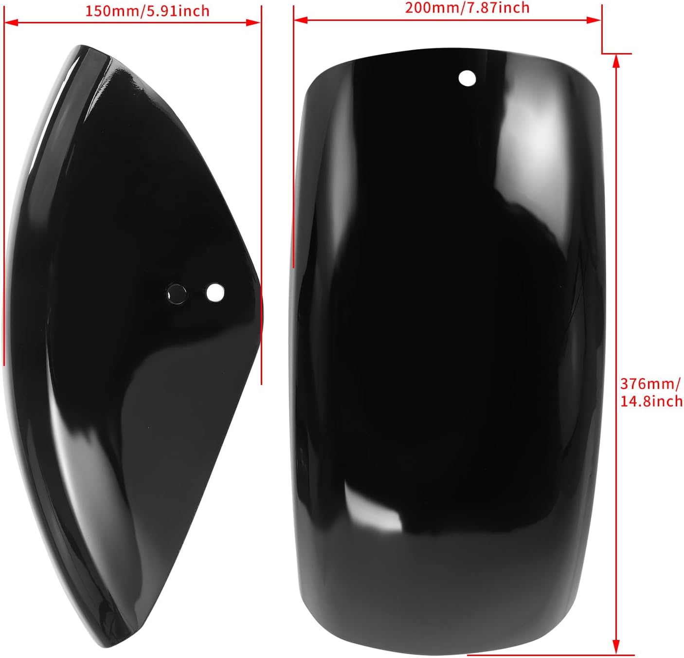 Guardabarros trasero corto 7" Harley Nightster Roadster