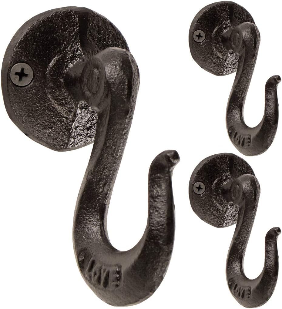 Ganchos hierro fundido rústicos soporte llaves vintage pack