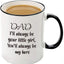 Taza café con texto «you will always be my hero» regalo papá