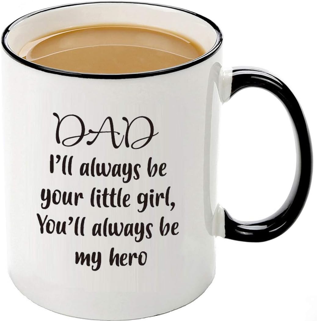 Taza café con texto «you will always be my hero» regalo papá