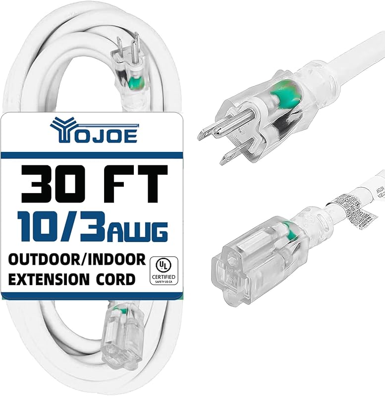 Cable extensión 30ft 15A resistente con extremo iluminado