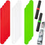 12 Abrazaderas Papel Regalo Silicona Rojo Blanco