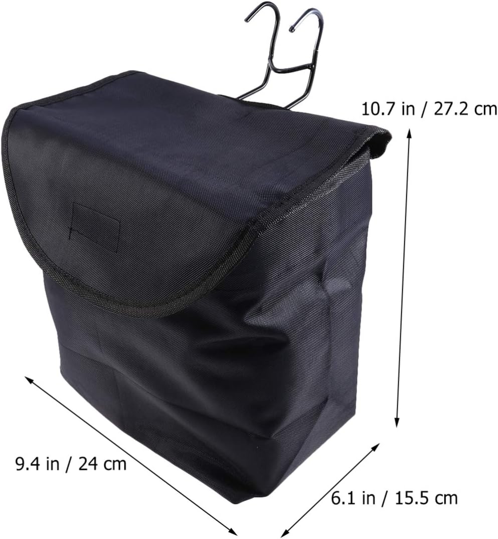 Cesta bicicleta con cubierta plegable lona negro