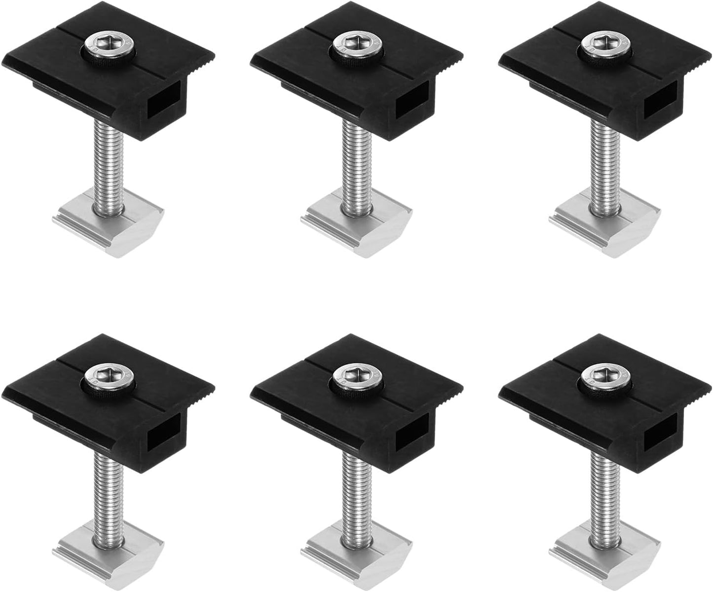 6 Abrazaderas aluminio anodizado 1.575pulg para techo barco