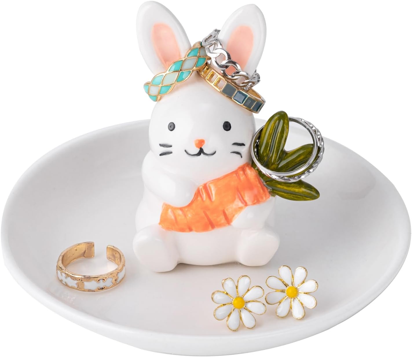 Soporte anillos conejo plato joyería regalo mujer boda