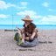 Mini figuras pescador resina para pecera y decoración