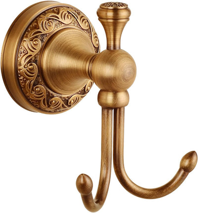 Gancho bata baño perchero latón antiguo bronce