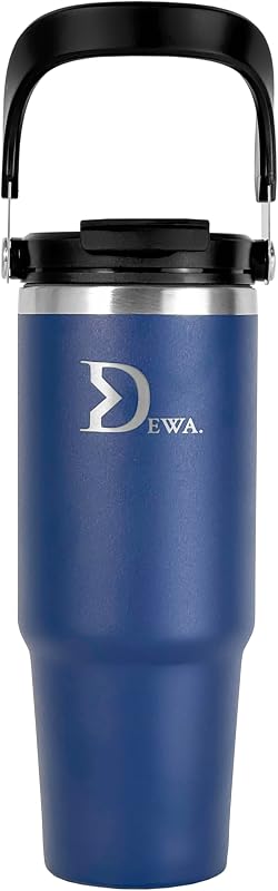 Botella agua acero inox 30oz asa popote abatible vacío 24h