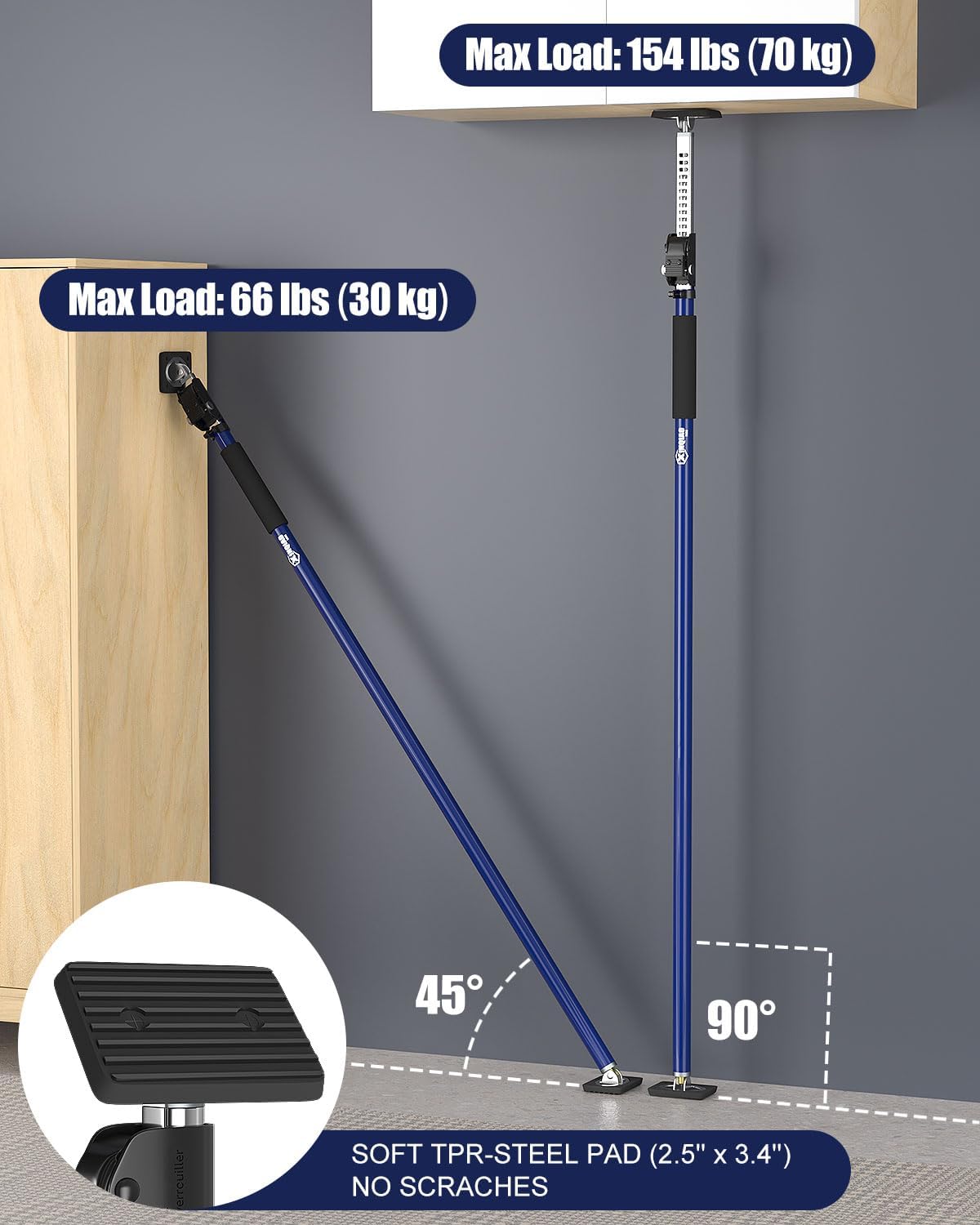 Soporte tercera mano para gabinetes 27.6x45.3pulg