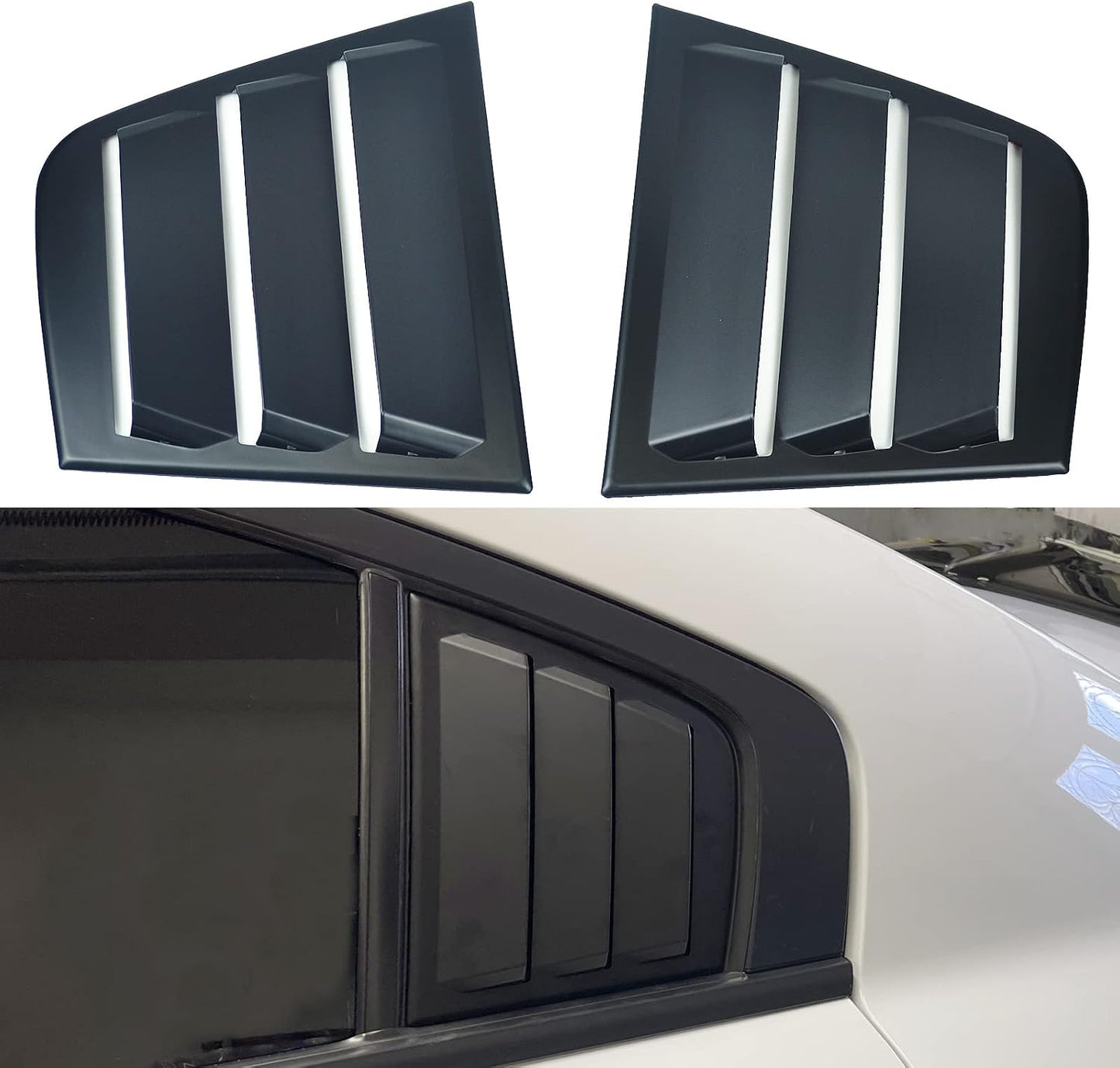 Rejillas ventana trasera Dodge Charger 11-23 color negro