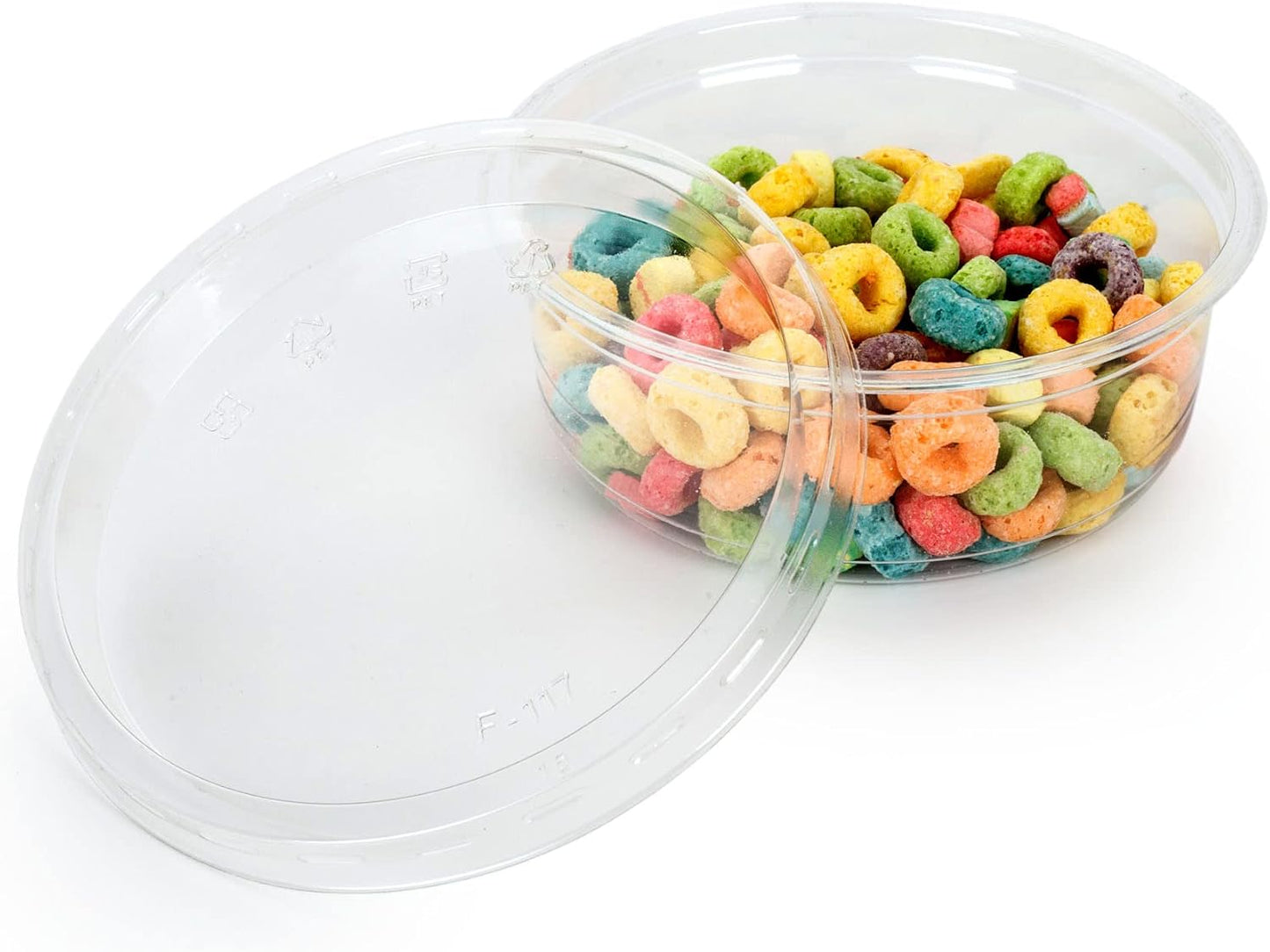 Combo 20 Contenedores PET 8oz Tapa Plana Ultra Transparente