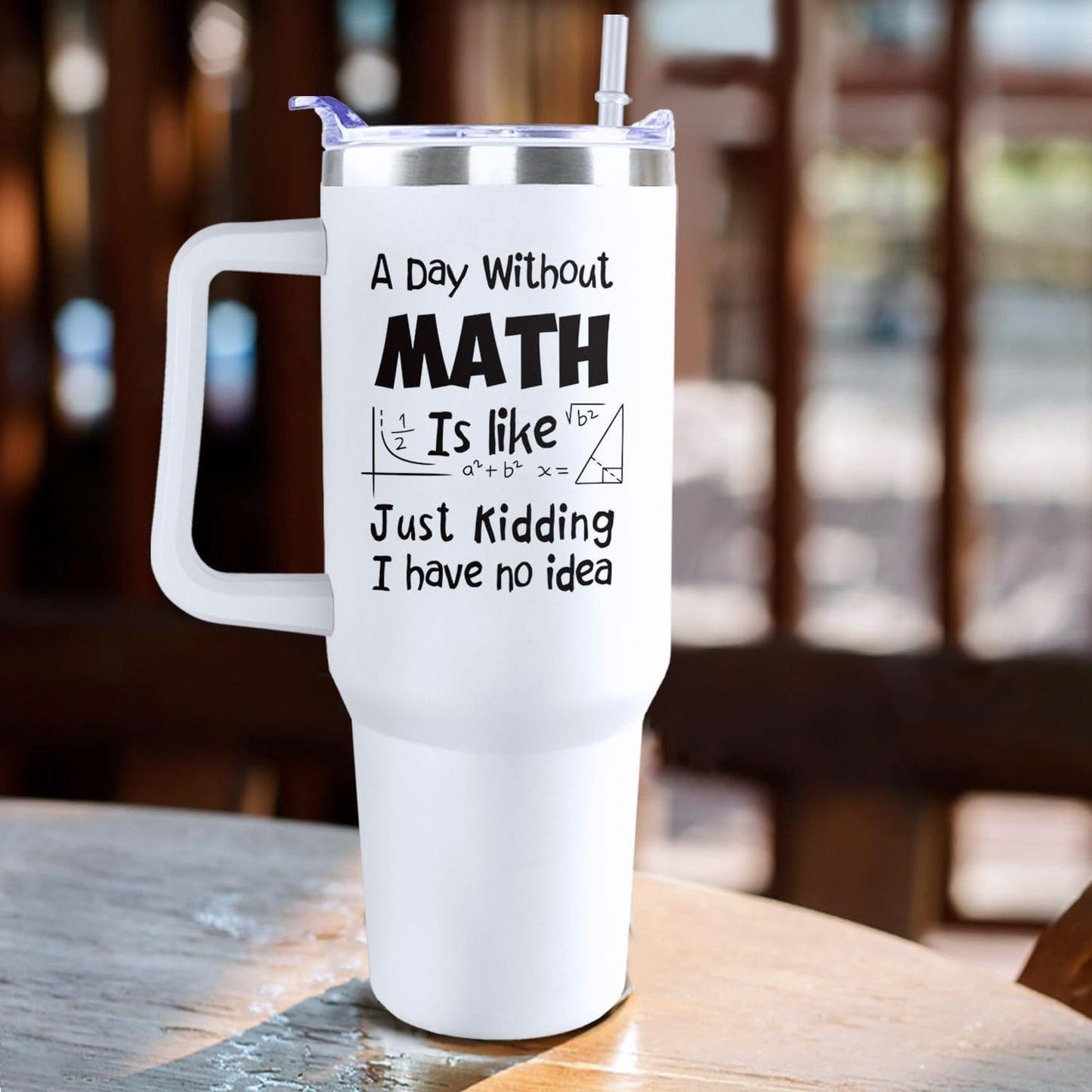 Vaso acero inox 40oz con texto divertido para profesores
