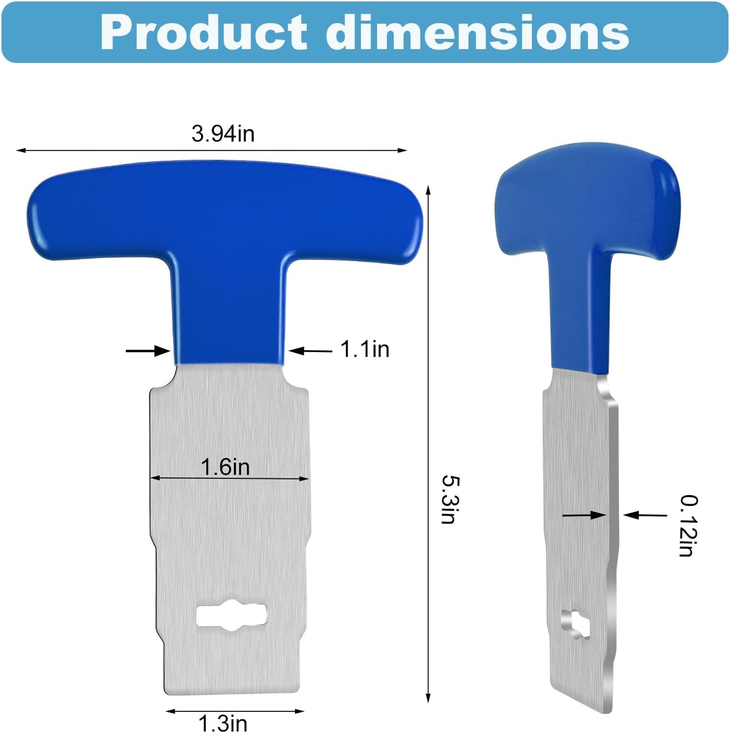 Herramienta extracción tapones piscina con mango de metal