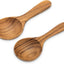 Cucharas teca para azúcar sal café especias 1/2 mesa x2