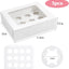 Cajas para cupcakes Moretoes 12 unidades con ventana blanco
