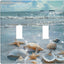 Placa decorativa interruptor doble conchas mar 2 cuadras