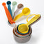 Juego de 10 tazas y cucharas medidoras de plástico multicolor