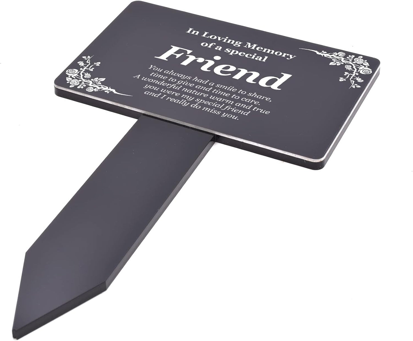 Estaca para placa exterior negro impermeable