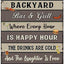 Letrero bar parrilla patio 12x8" decorativo