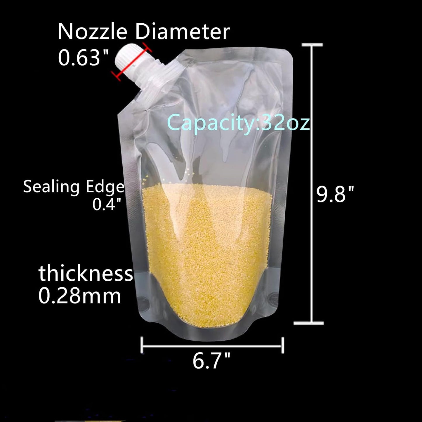 Frasco plástico plegable 32oz sin BPA para deportes