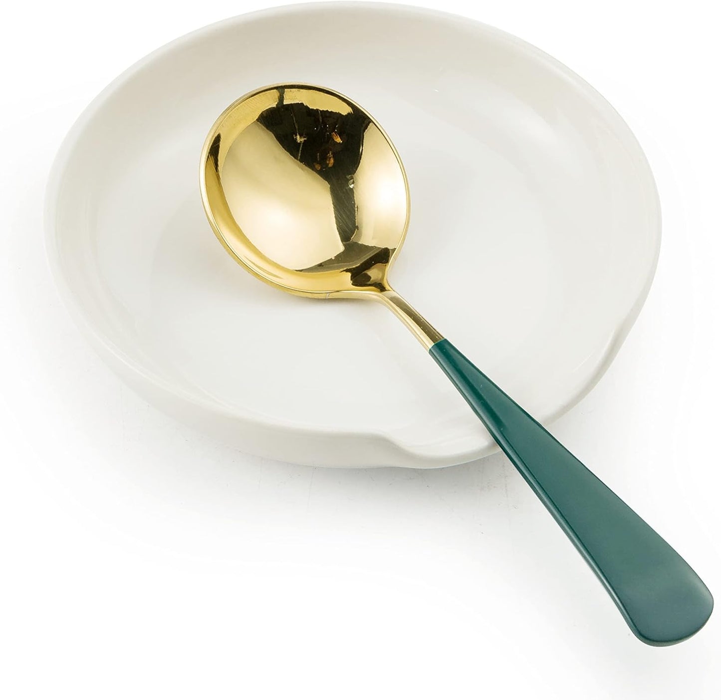 Soporte cerámica utensilios cocina color blanco crema