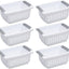 Cesta apilable blanca con detalles titanio set 6