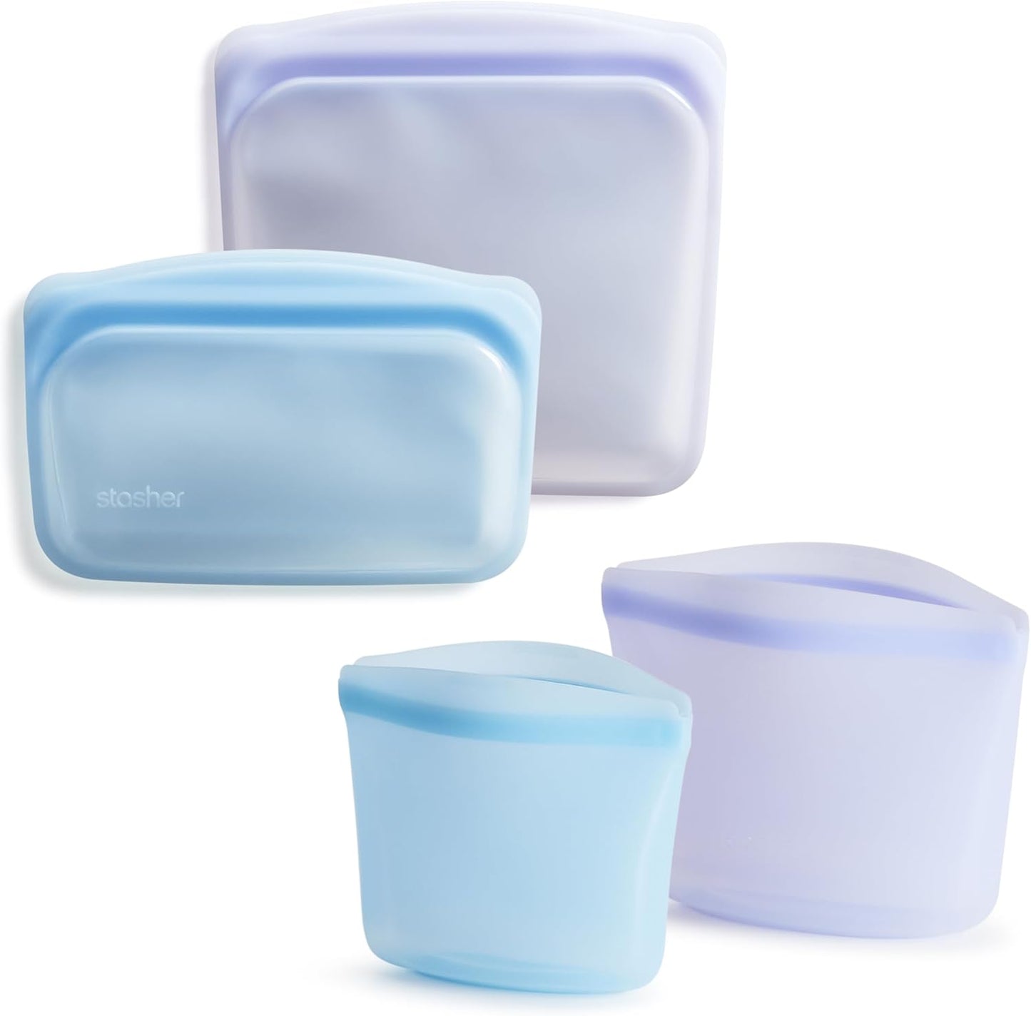 Bolsas silicona reutiliz. para alimentos 4 pzas multicolor