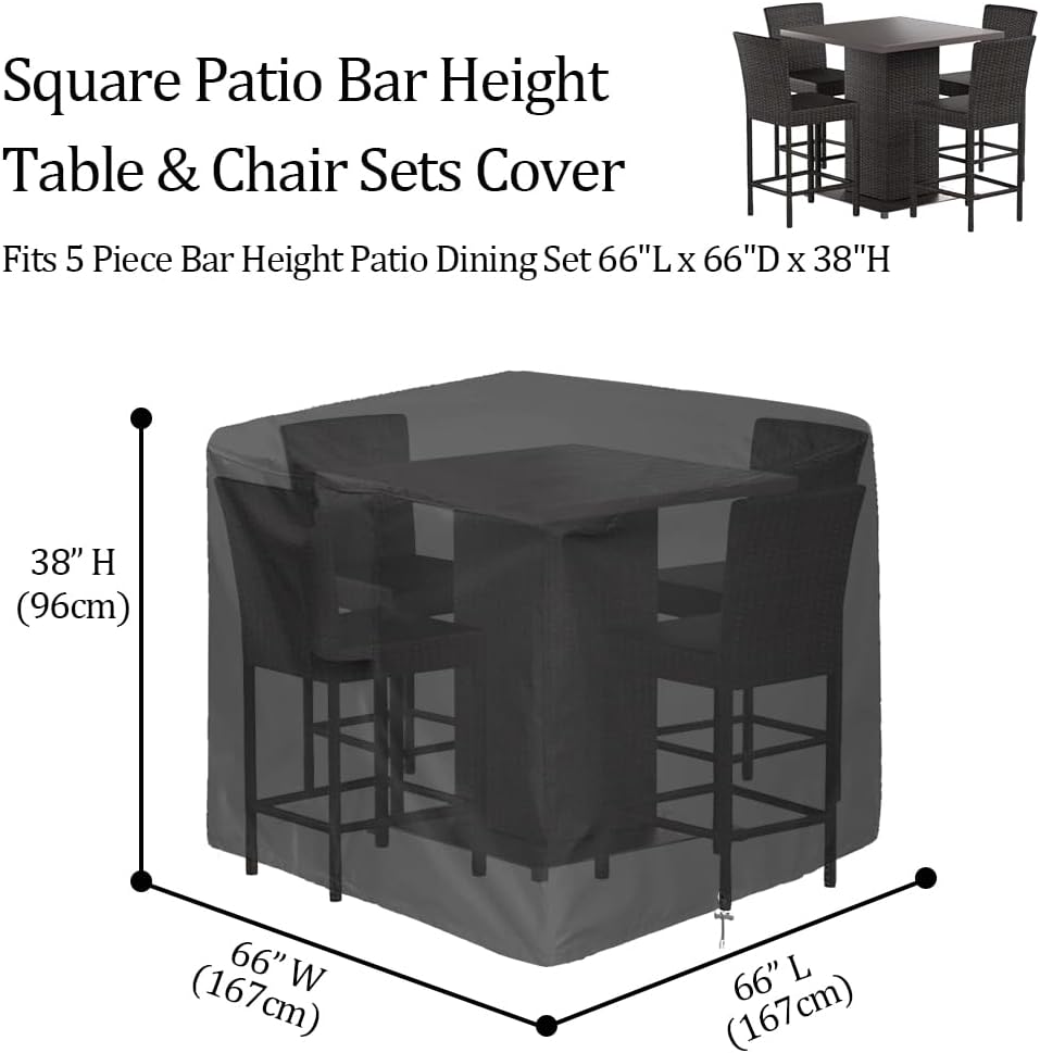 Set comedor 5 Pzas barra 66" negro
