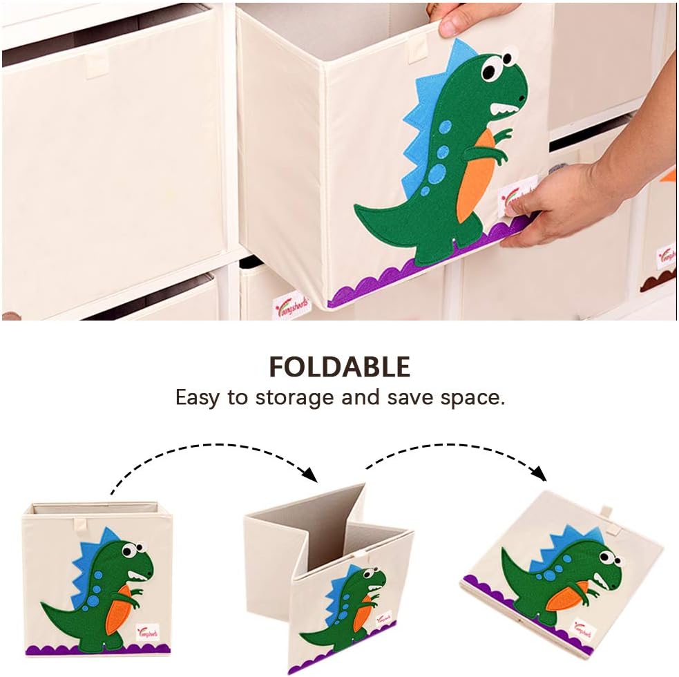 2 Cajas Plegables Almacenamiento Juguetes 13x13"