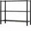 Estantería metal ajustable 36x14x32" 3 niveles negro