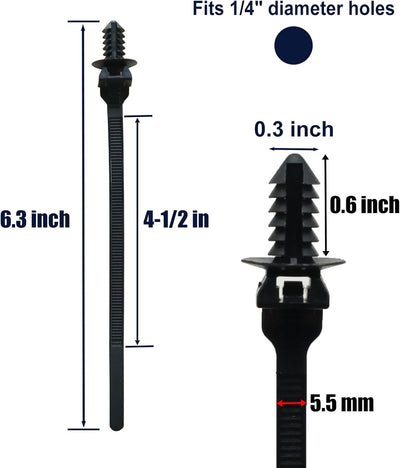 Bridas fijación presión para cables motor set 50