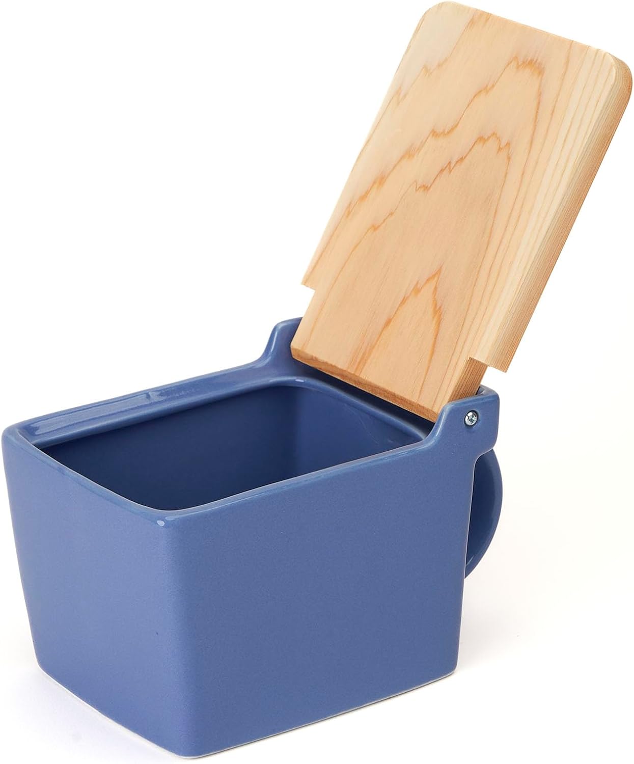 Caja sal premium con tapa hinoki 16oz azul arándano