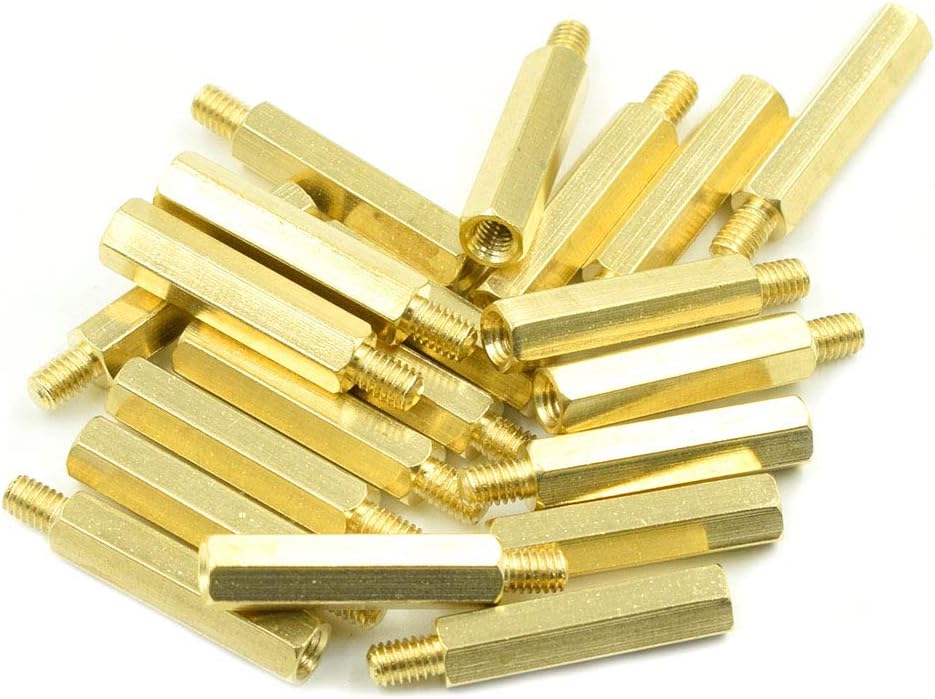 Separador M4 0.984pulg latón hexagonal PCB 20 Pzas