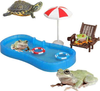 Accesorios tanque rana decoración hábitat reptiles
