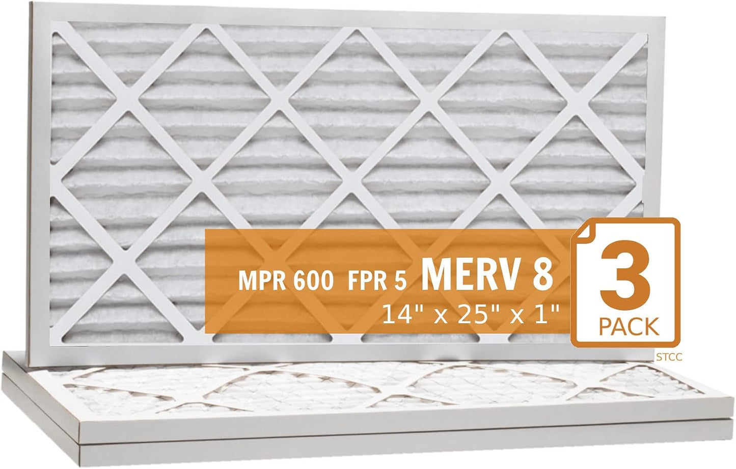 Filtro plisado horno MERV 8 Xtreme Plus 14x25x1 pack 3