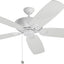 Ventilador techo exterior 60pulg 5 cuchillas color blanco