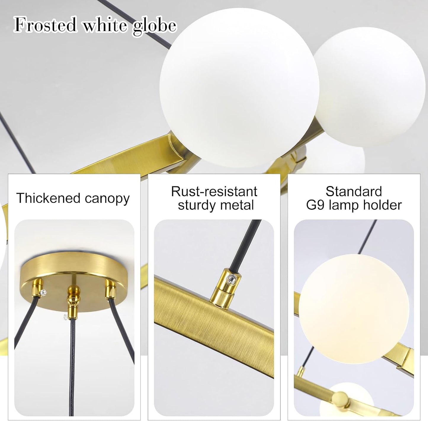Candelabro Sputnik latón 9 luces lámpara techo sala cocina