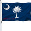 Bandera SC doble cara 4x6" latón Palmetto exterior