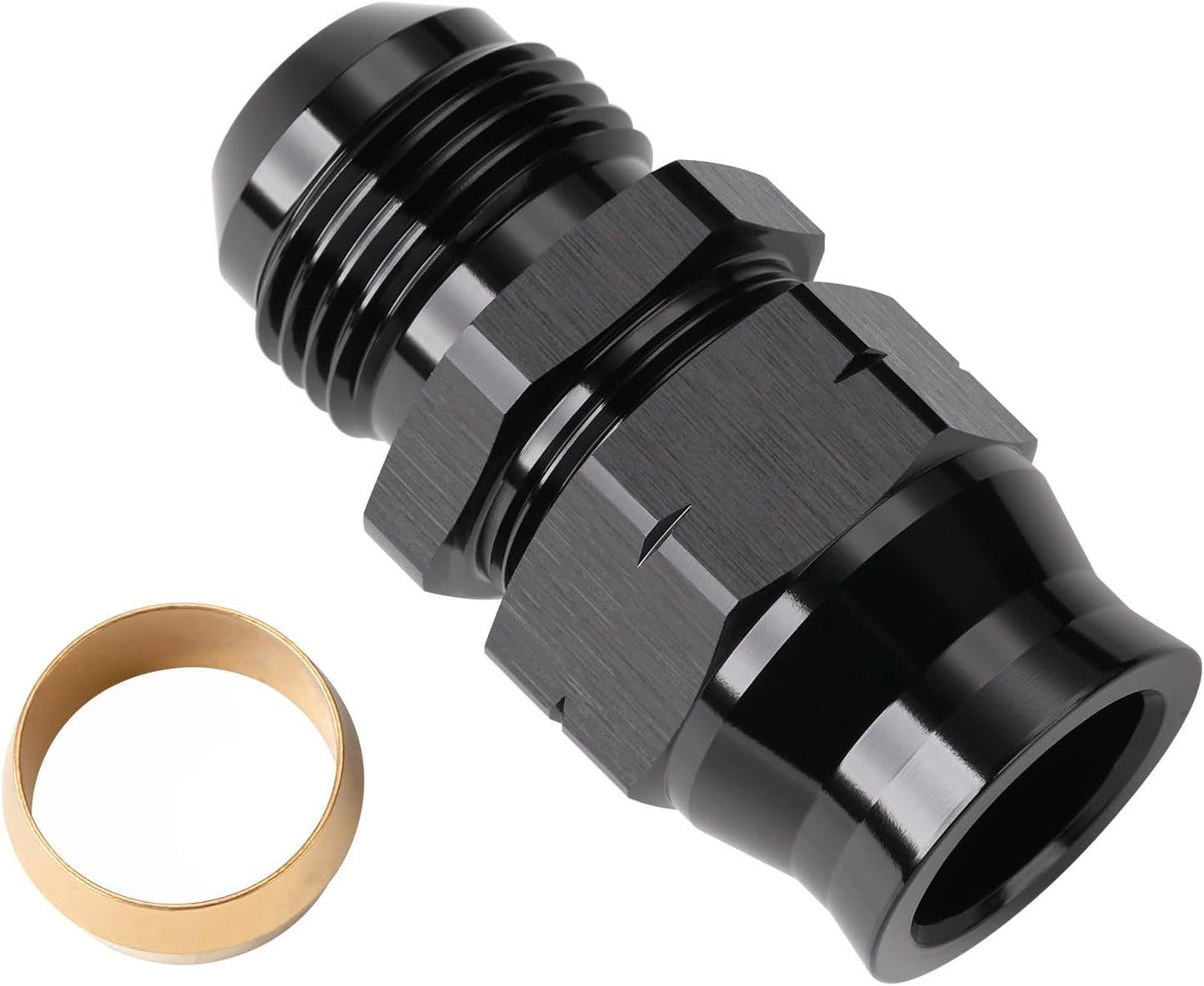 Adaptador manguera combustible aluminio negro 5/8
