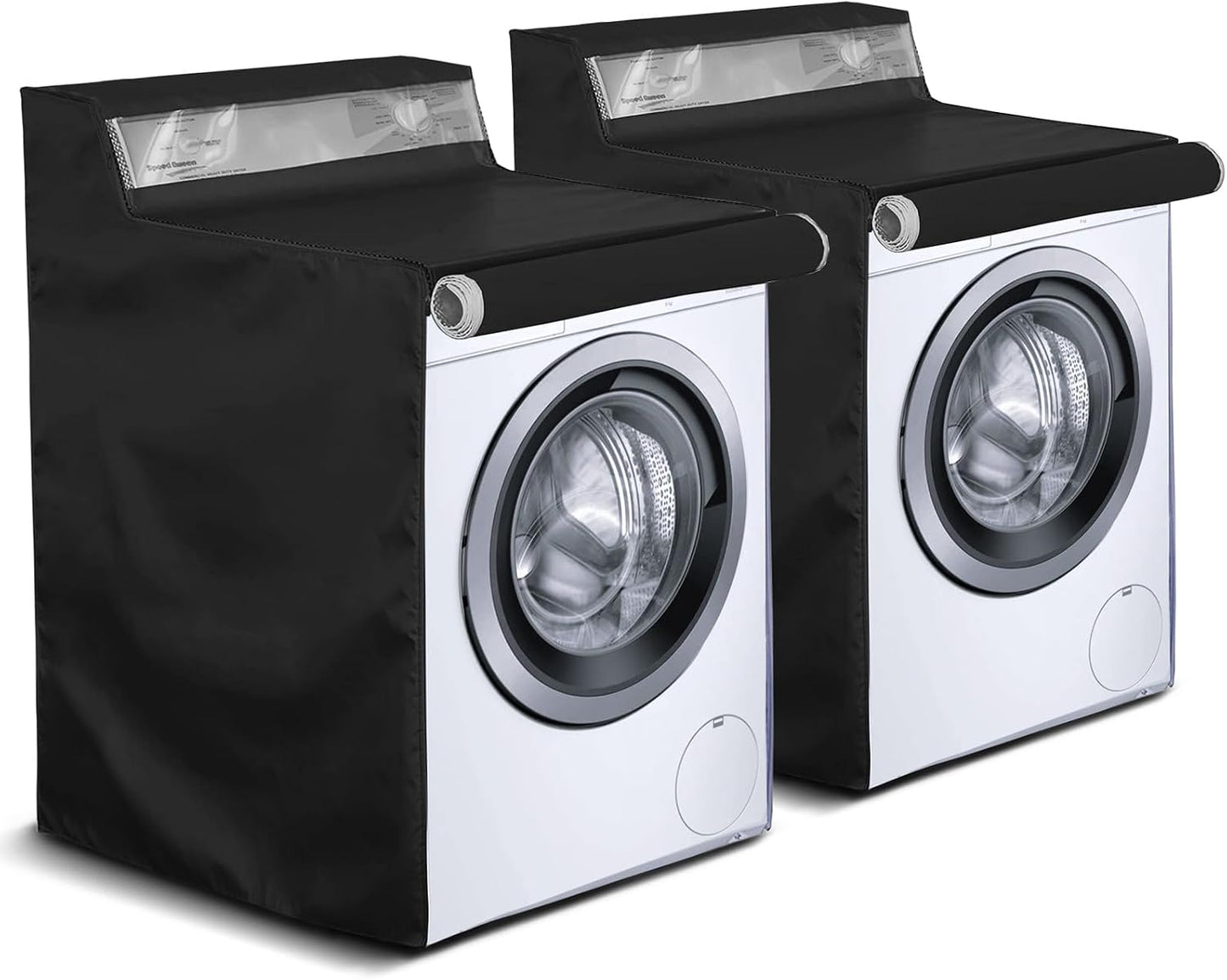 2 Fundas Lavadora Impermeables con Cremallera y Ventana 27