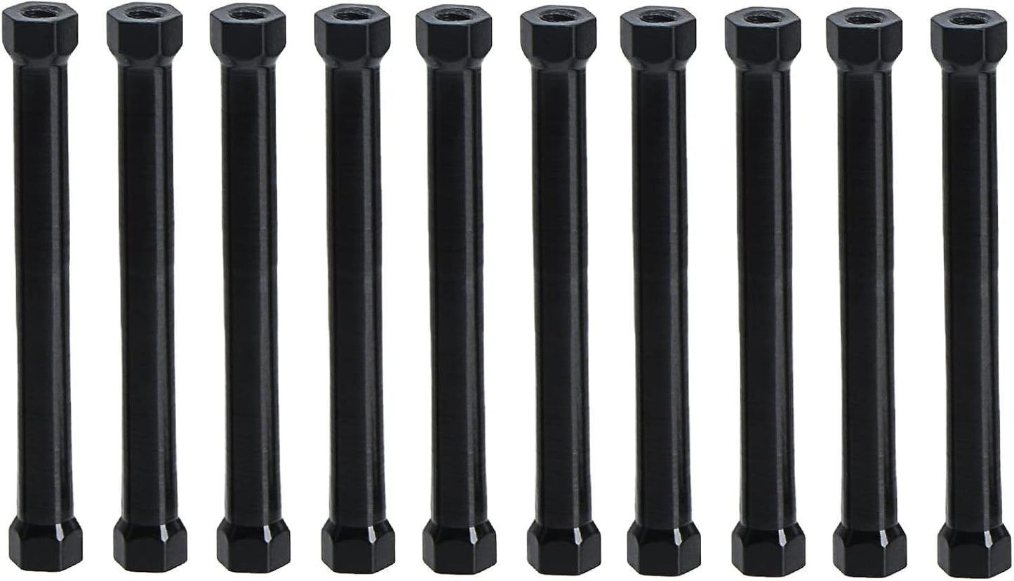 Columna espaciadora aluminio M3x50mm 10 Pzas negro