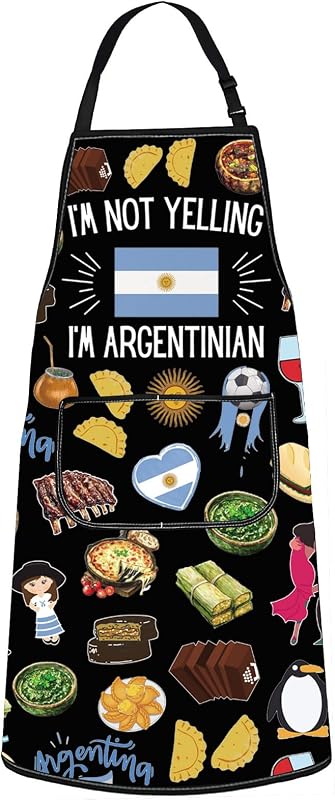 Delantal con bolsillo bandera Argentina Buenos Aires cocina